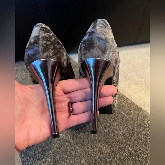 Penny Loves Kenny Womens Opus Pewter Gray Platform Heels- 9M - Picture 6 of 12